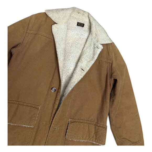 RARE CARHARTT Vintage 1960s Snagproof Sherpa Fleece Duck Canvas Chore Coat XS - Picture 3 of 9